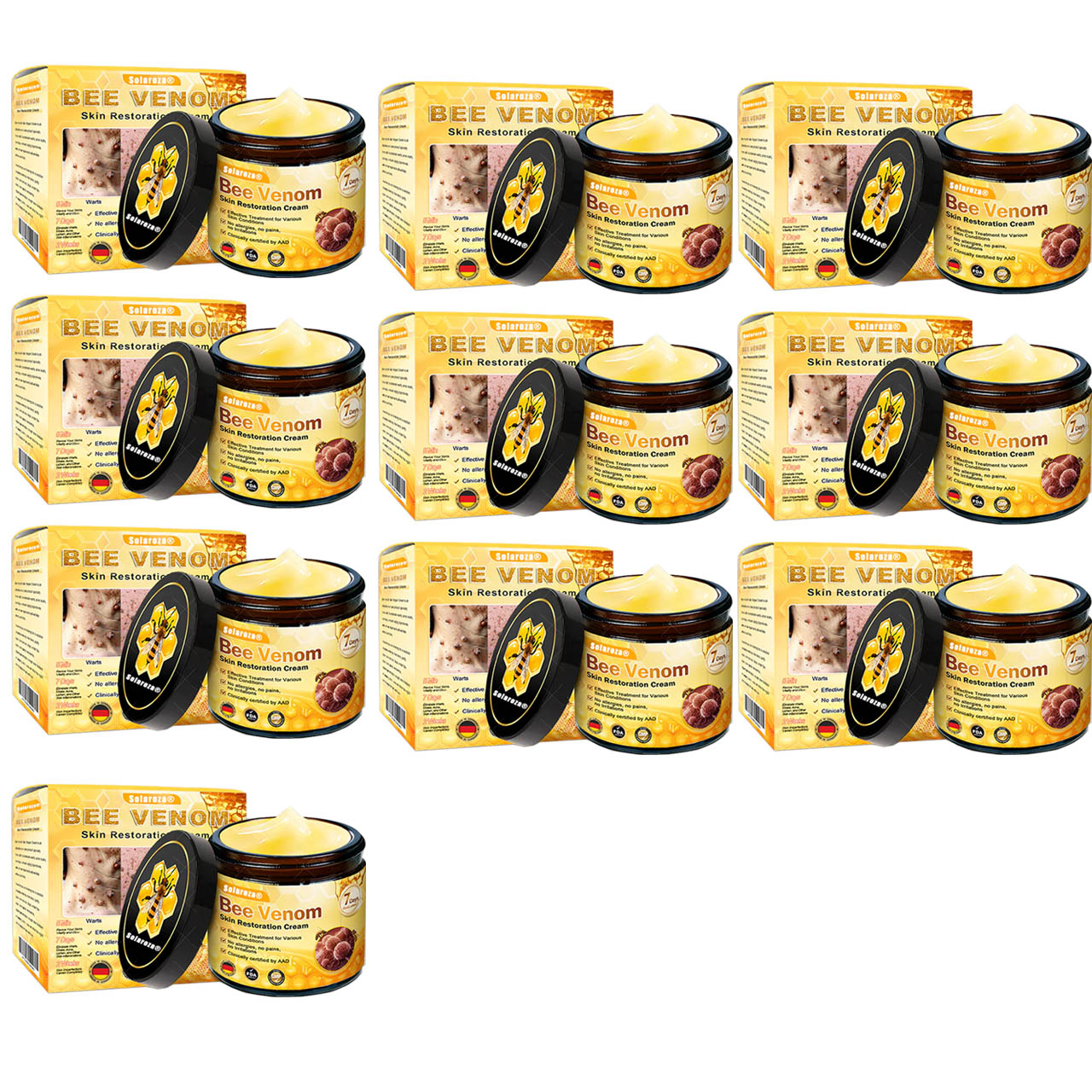 Hergestellt & versendet aus Deutschland 🇩🇪 Solaroza® Bienengift-Regenerationscreme. Starkes Anti-Aging. 100% Bienenfreundlich. ⏰ NUR NOCH HEUTE: 80% RABATT 💖