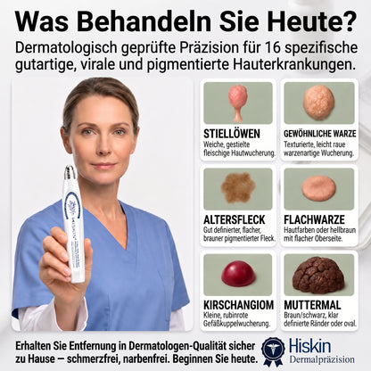 𝐇𝐈𝐒𝐊𝐈𝐍®👩‍⚕️ 7-Tage Skin Tag & Spot Eraser – Sanfte, präzise Pflege für sichtbare Hautunregelmäßigkeiten mit Roll-on-Applikator