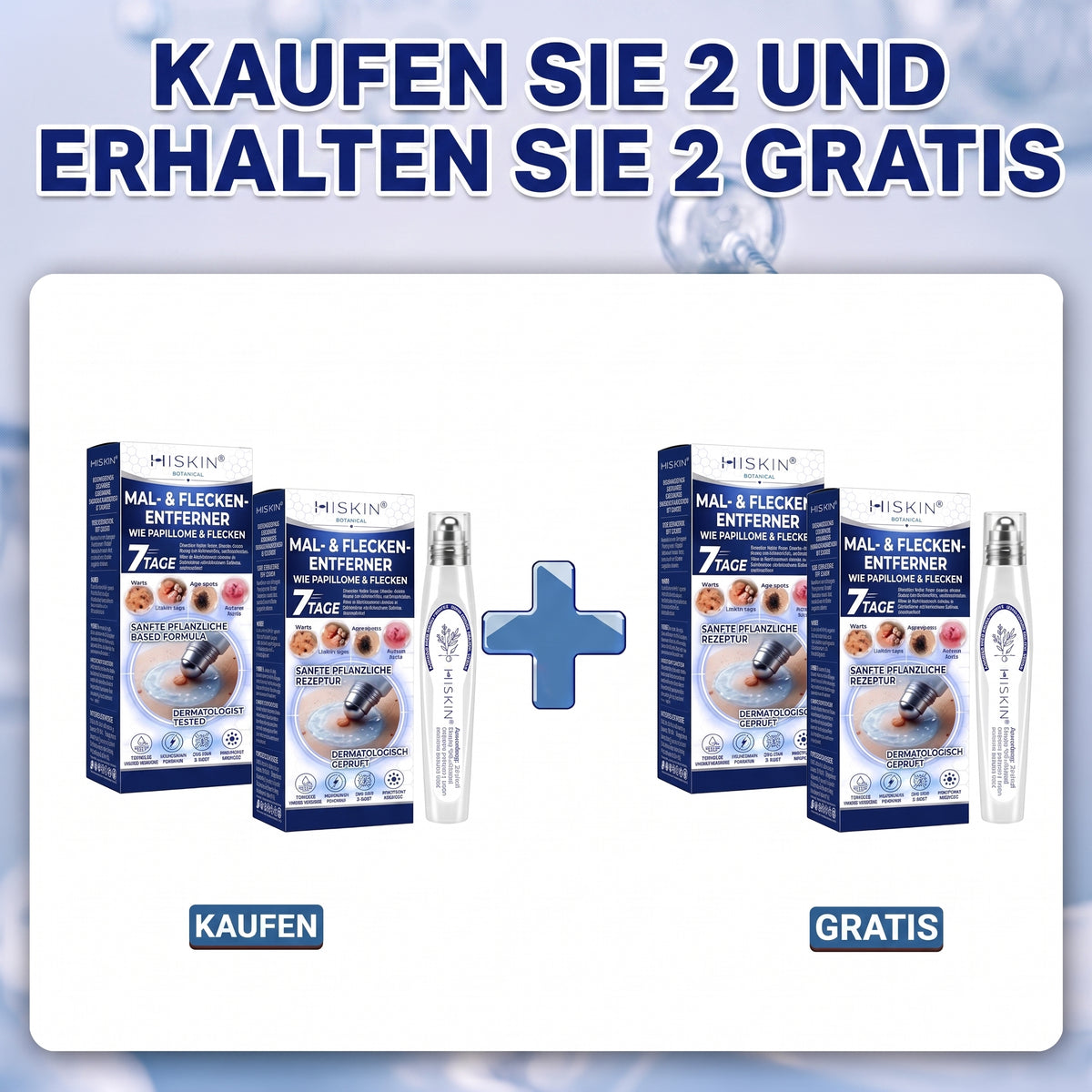 𝐇𝐈𝐒𝐊𝐈𝐍®👩‍⚕️ 7-Tage Skin Tag & Spot Eraser – Sanfte, präzise Pflege für sichtbare Hautunregelmäßigkeiten mit Roll-on-Applikator