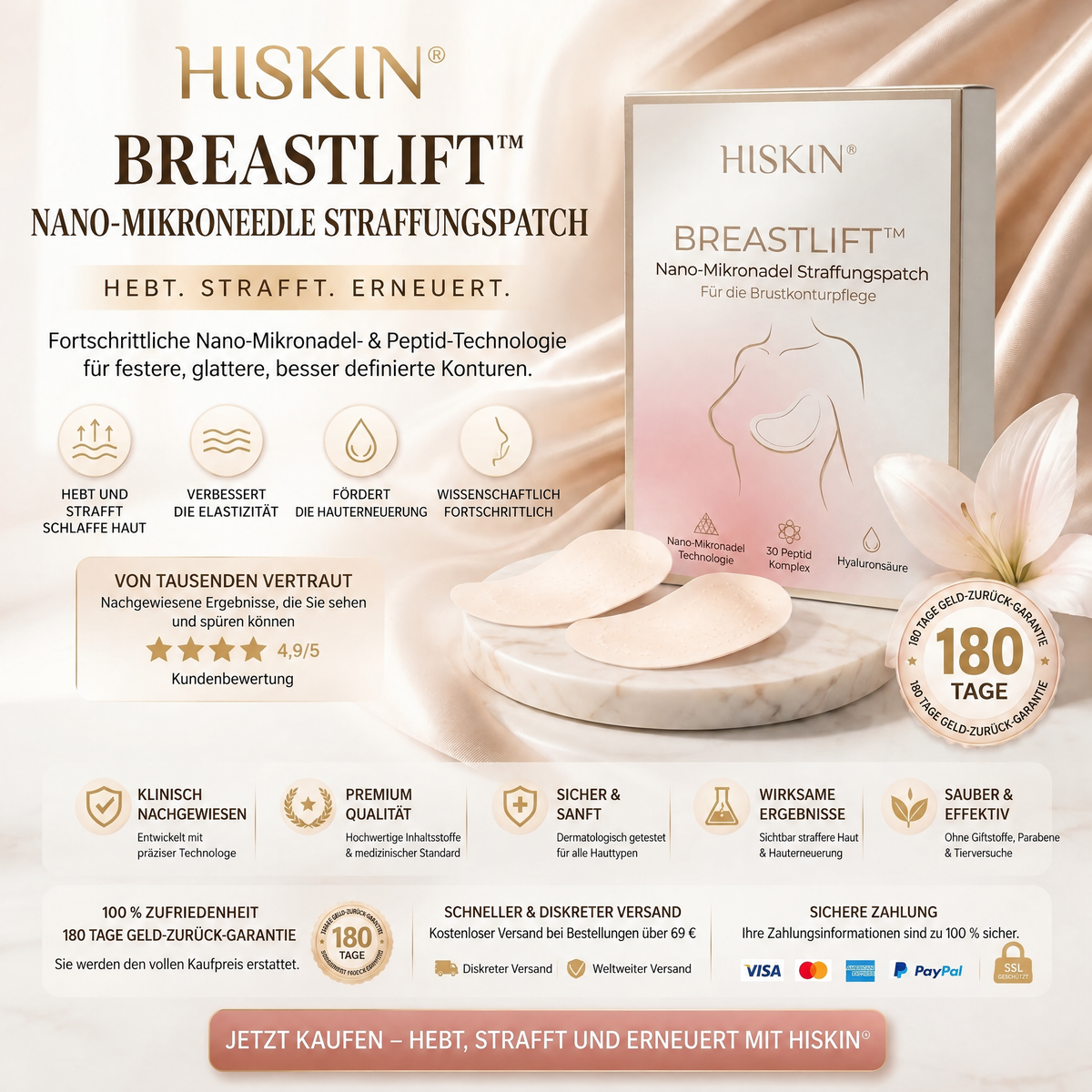 ❤️ Breast Firming👩‍⚕️ & Fuller-Looking Curves HISKIN® — Advanced Nano-Microneedle Patch for Targeted Care -1