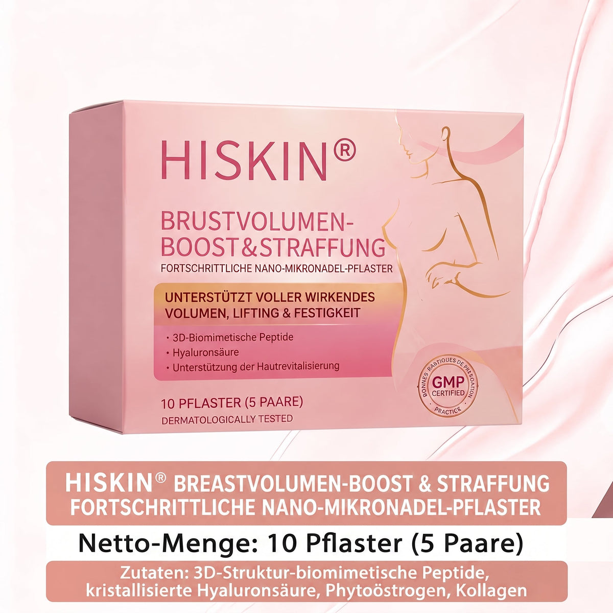 👩‍⚕️Brust-Straffung & Fülle HISKIN® & Fortgeschrittenes Nano-Mikronadel-Pflaster für gezielte