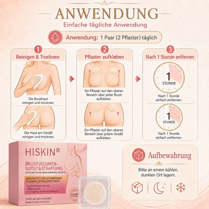 👩‍⚕️Brust-Straffung & Fülle HISKIN® & Fortgeschrittenes Nano-Mikronadel-Pflaster für gezielte