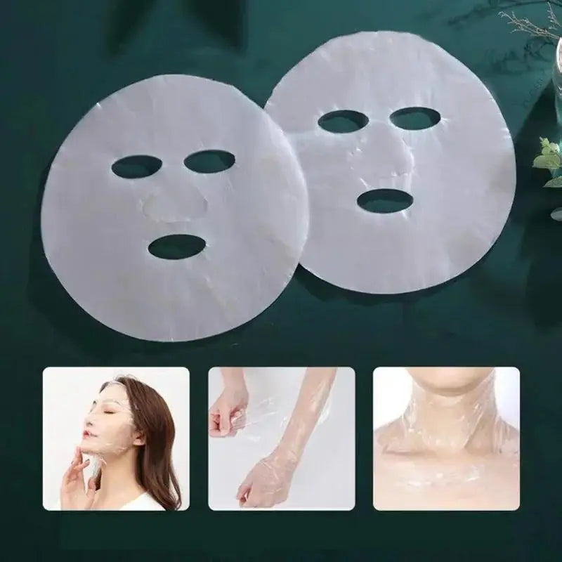 100 Clear Mask Sheets - Skincare Essentials for a Glowing Complexion - Disposable Hydrating Mask Facial Treatment Tool